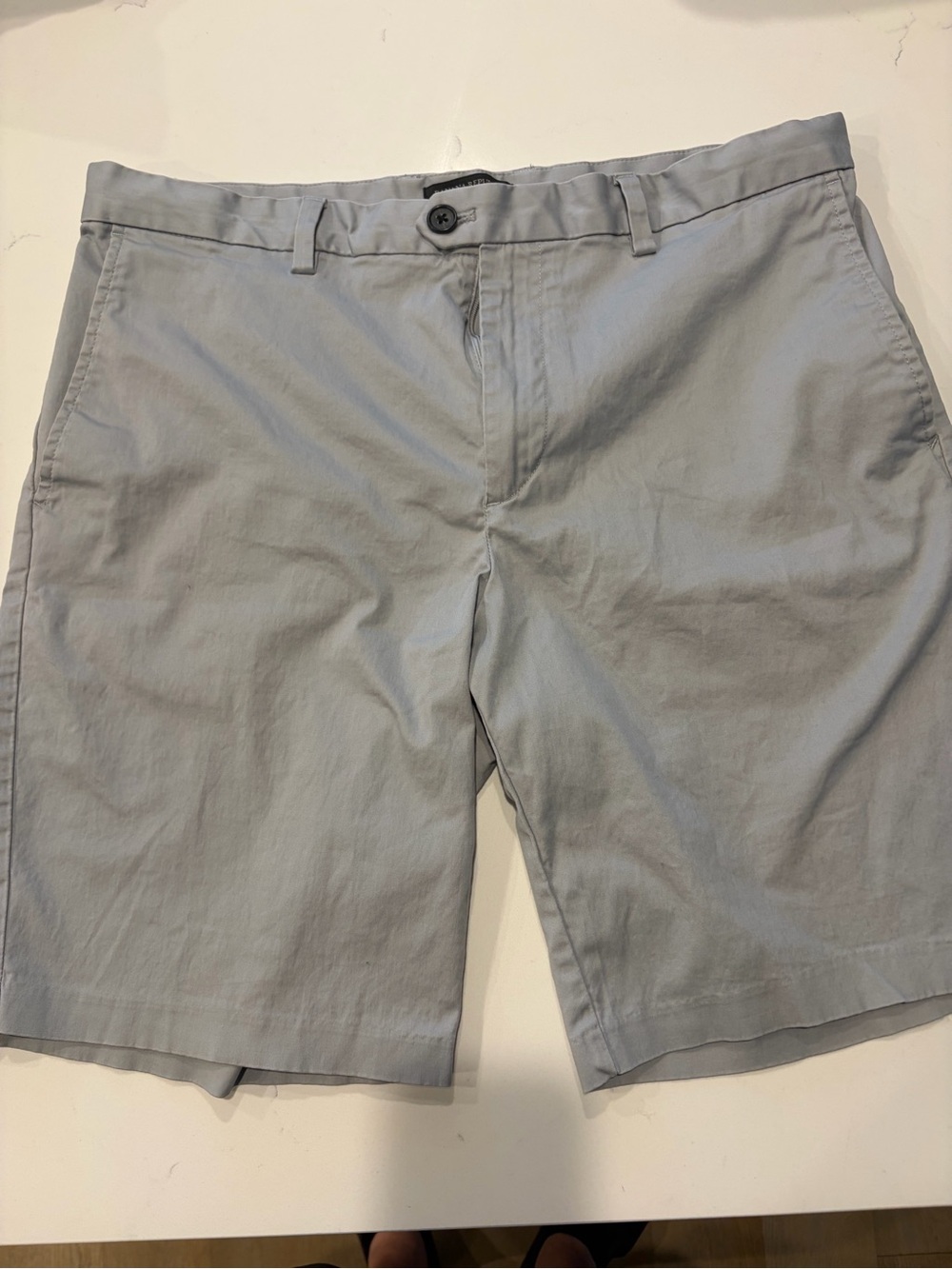 Banana Republic Light Gray Flat Front Chino Shorts